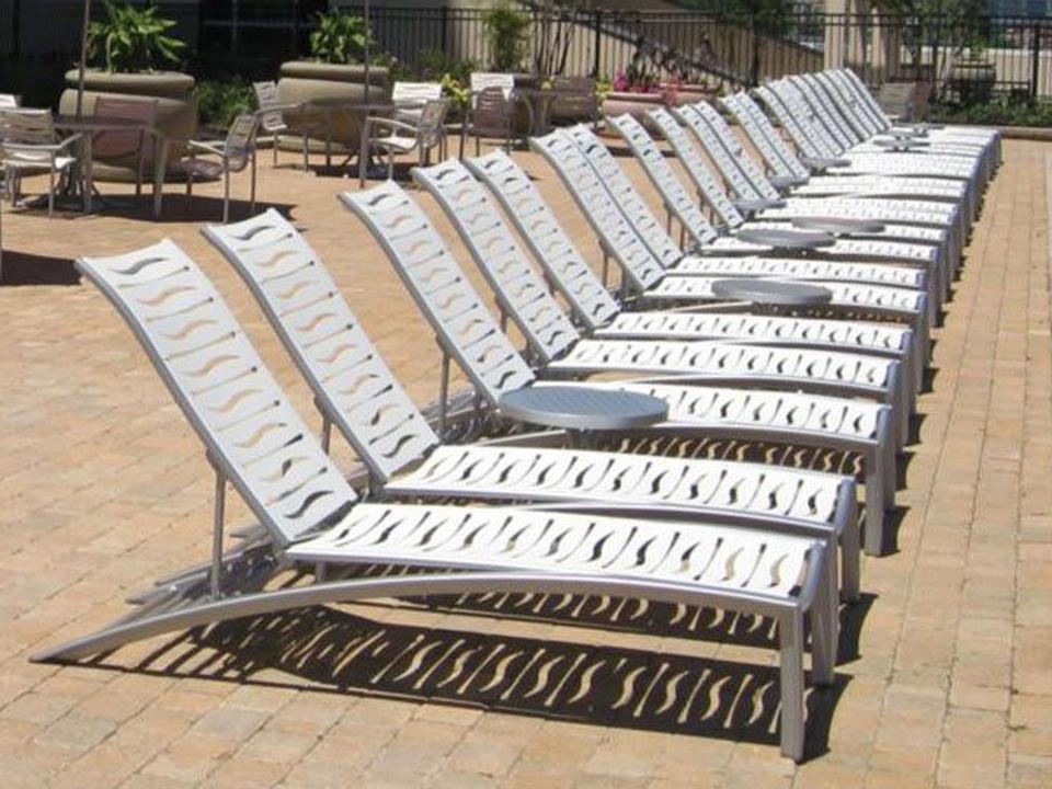 South Beach Wave Aluminum Outdoor Lounge Set