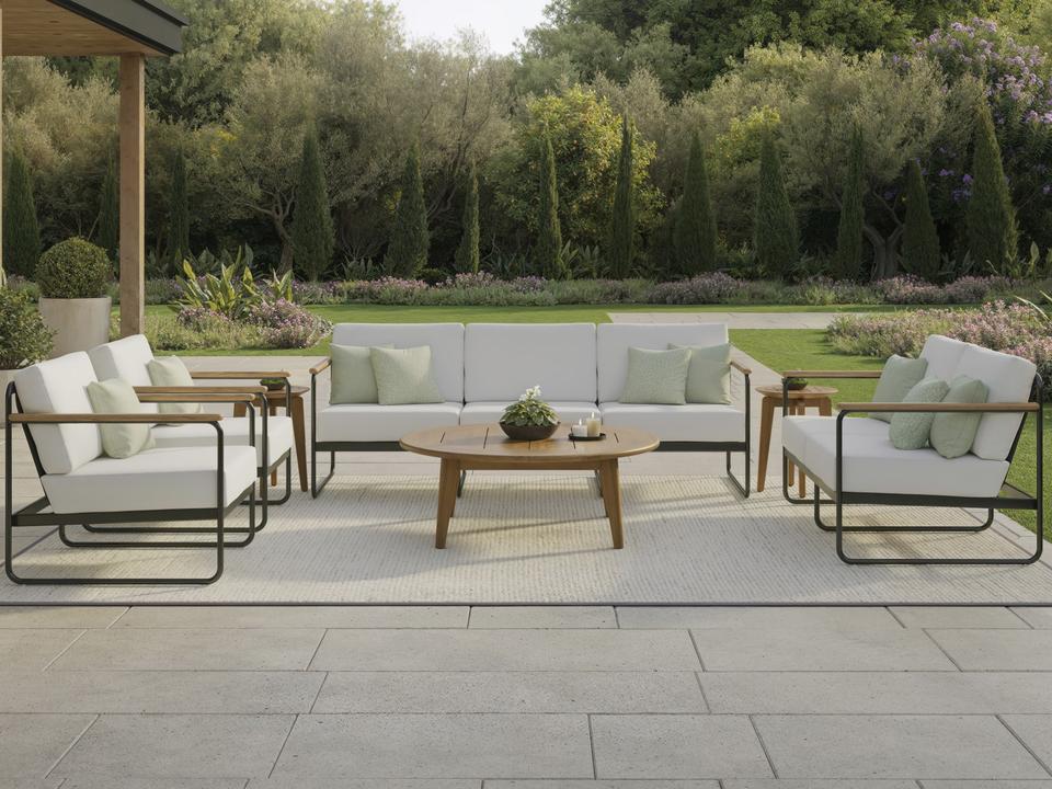Stratton Aluminum Cushion Lounge Set
