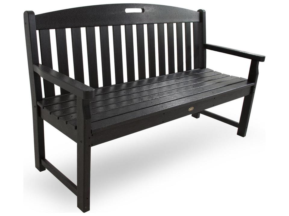 Outdoor Furniture Yacht Club 60-Inch Outdoor Bench with Contoured Seating
