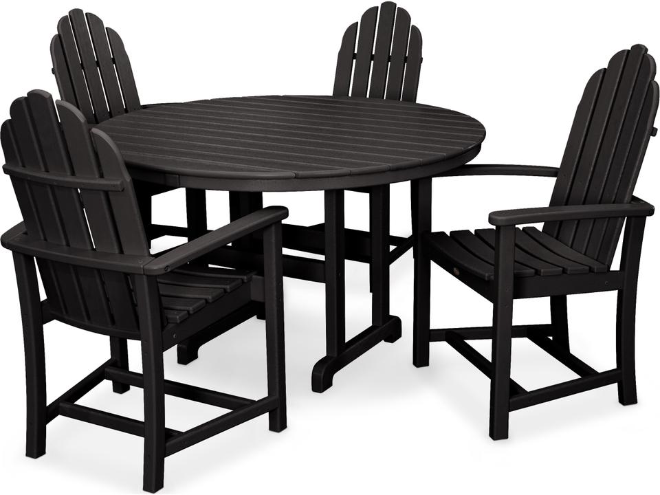 Cape Cod Recycled Plastic 5-Piece Round Dining Set