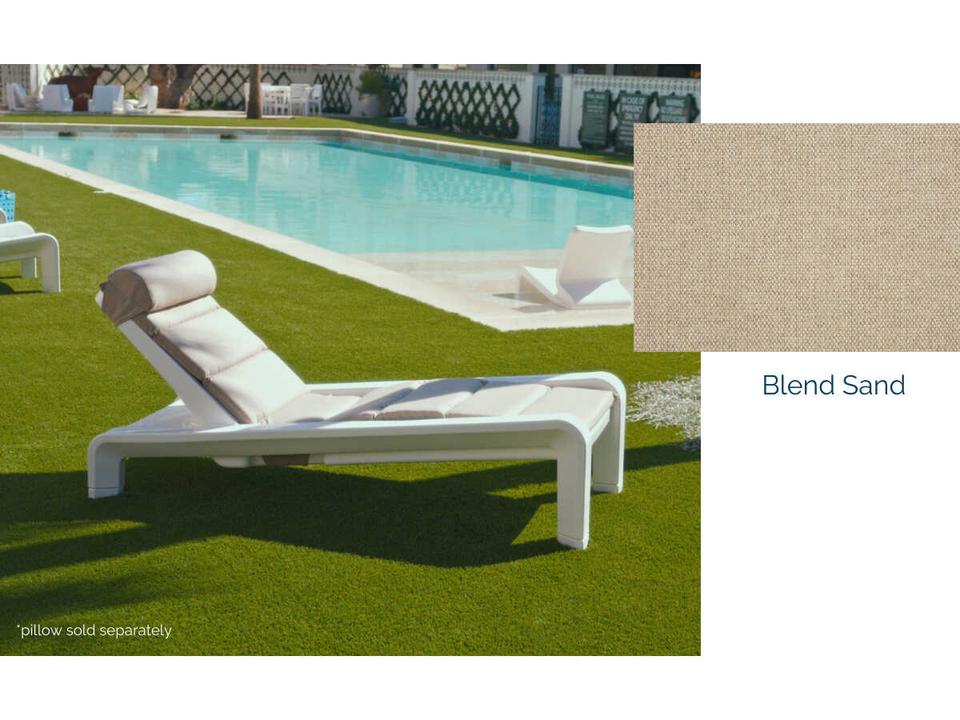 Deck Blend Sand Chaise Sunbrella Cushion