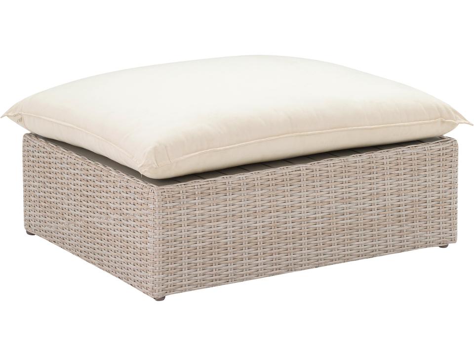 Cali 39" Natural Wicker Outdoor Ottoman / Coffee Table