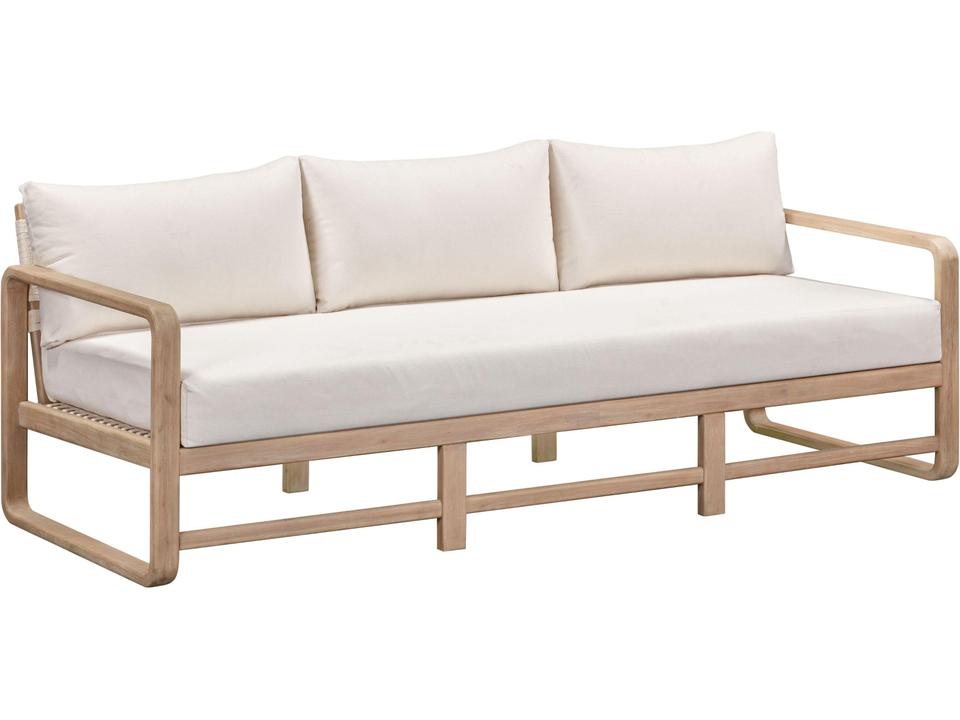 Palata 84" Cream Performance Fabric Outdoor Sofa