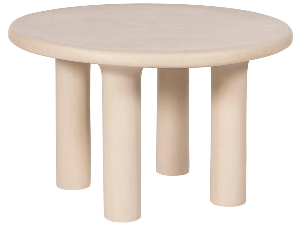 Barbara 47" Cream Textured Indoor / Outdoor Round Dining Table