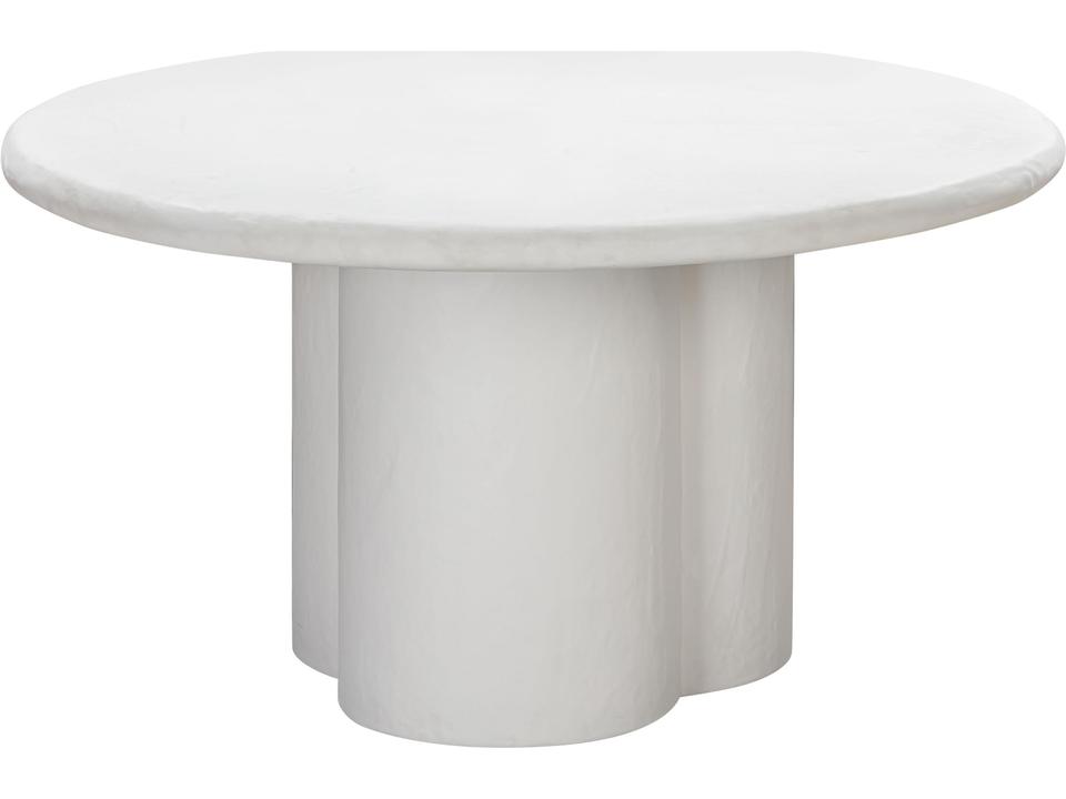 Elika 59" Faux Plaster Indoor / Outdoor Round Dining Table