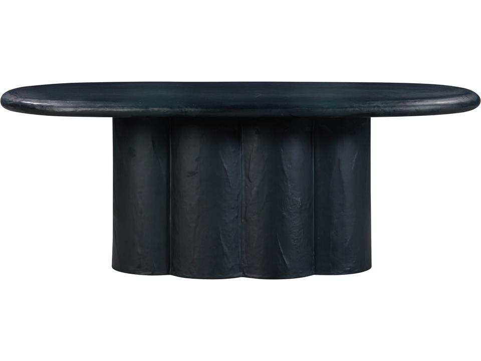 Elika 80" Faux Plaster Indoor / Outdoor Oval Dining Table