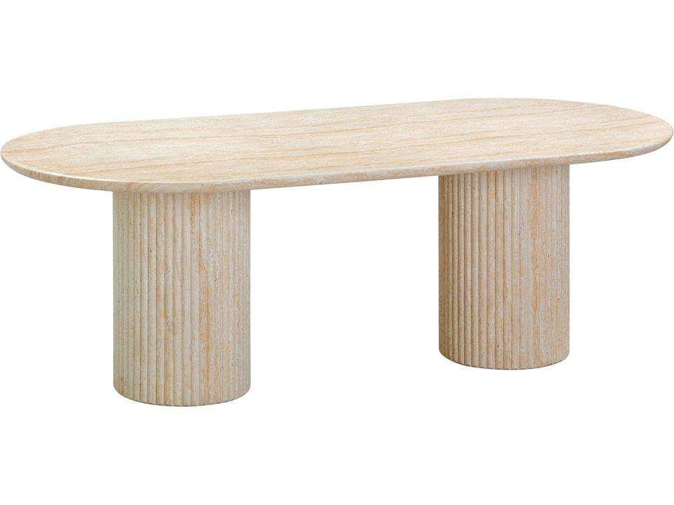 Brut 86" Concrete Patterned Indoor/Outdoor 86" Oval Dining Table