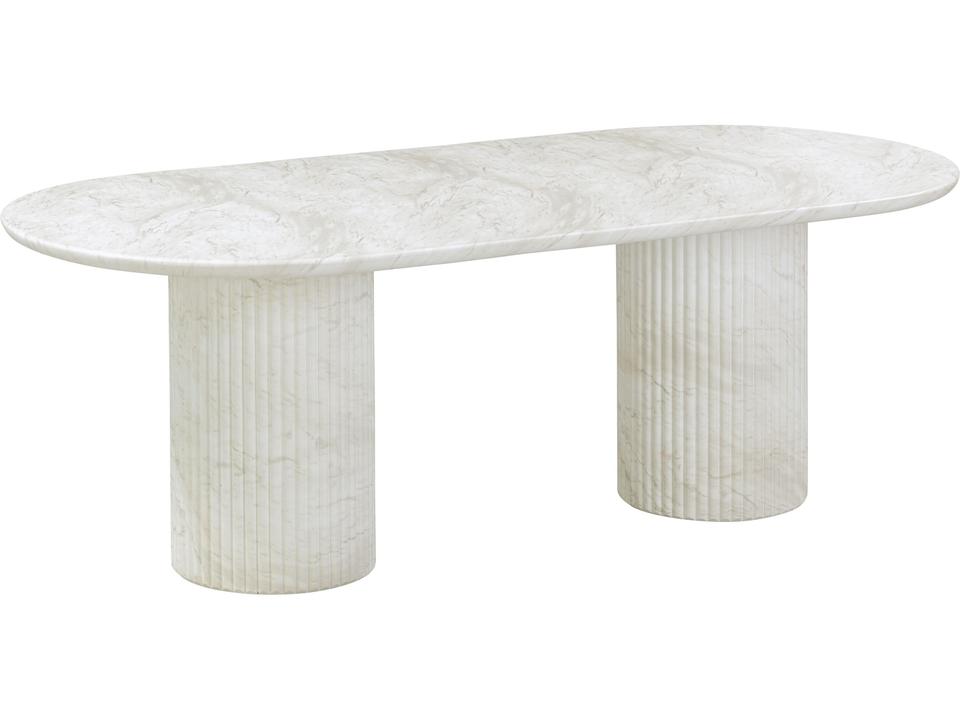 Brut 86" Concrete Patterned Indoor/Outdoor 86" Oval Dining Table