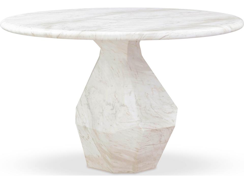 Esme 48" Faux Marble Indoor / Outdoor Round Dining Table