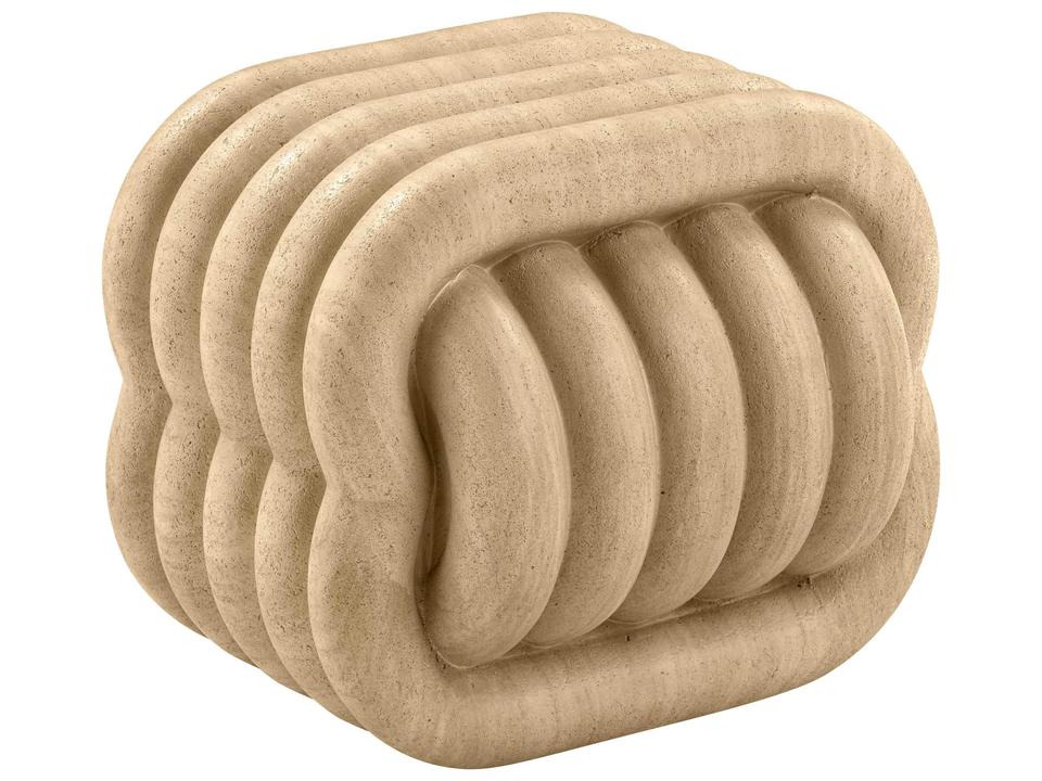 Love Knot Concrete Travertine Accent Stool