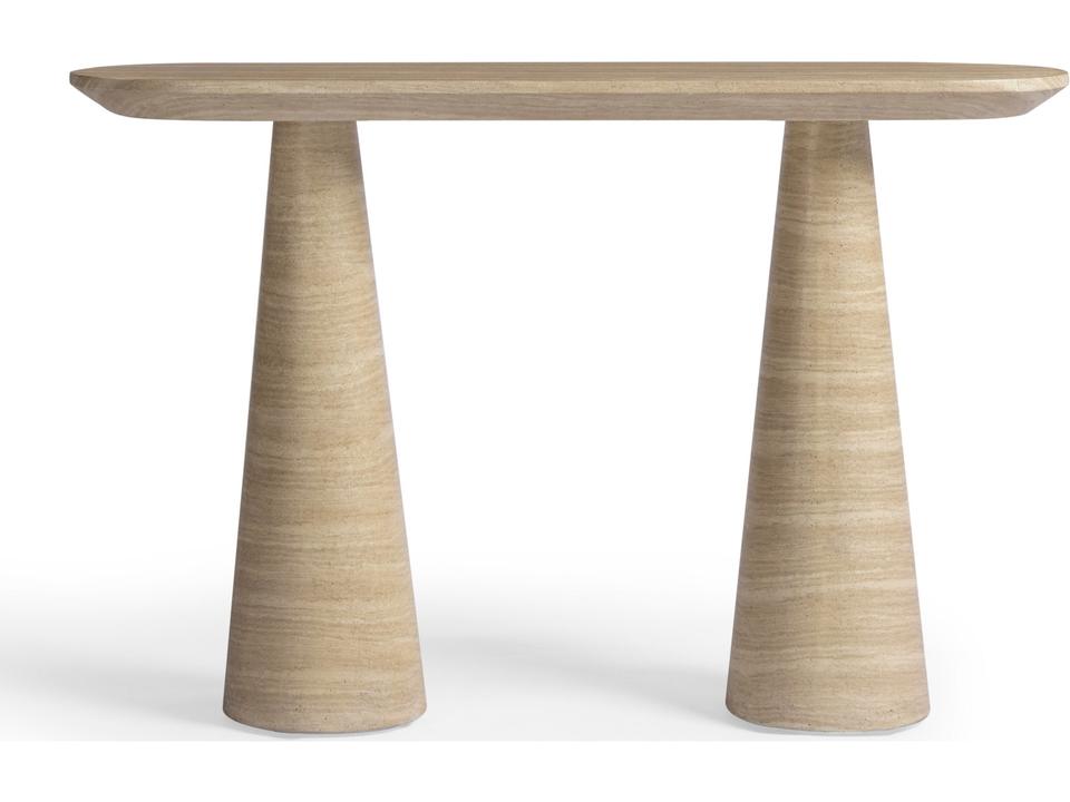 Sandra Faux Travertine 47" Console Table