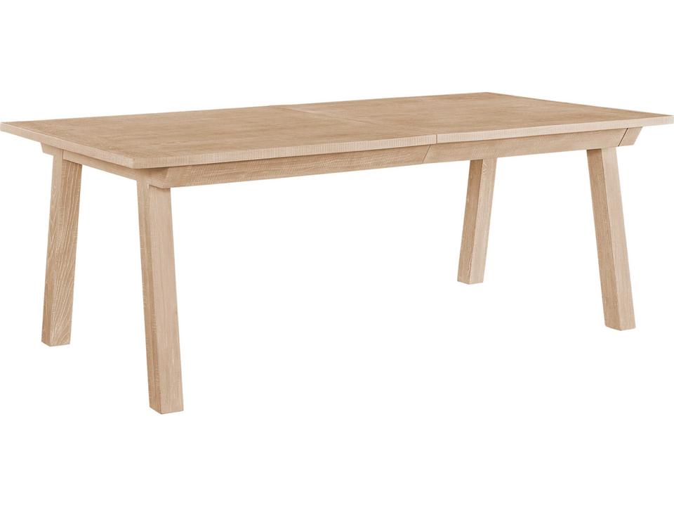 Miller 84-Inch to 120-Inch Rectangle Dining Table in Rustic Natural Oak