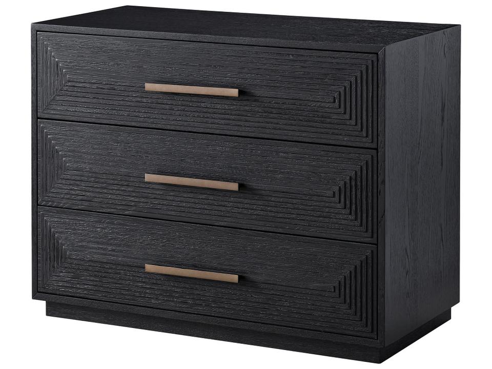 Modern Farmhouse Collins 3-Drawer Chest in Charcoal