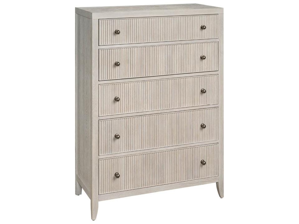 Avaline Carmen 5-Drawer Chest White Oak Finish