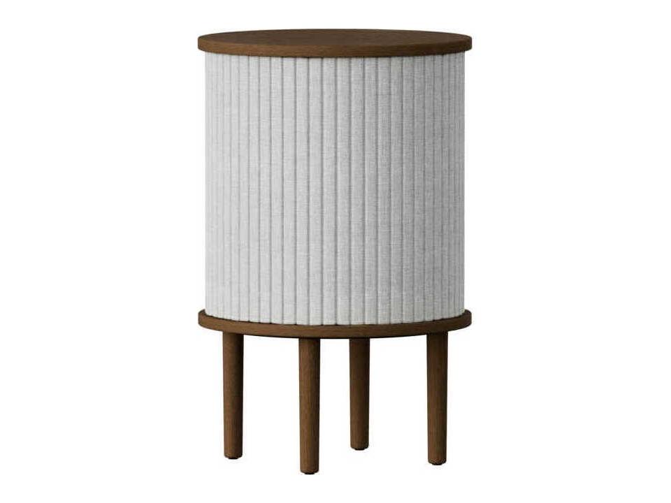 Audacious Round Wood Dark Oak End Table