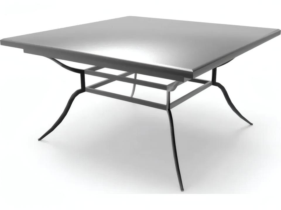 Toscana Wrought Iron Square Outdoor Dining Table in Graphite