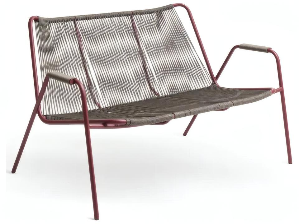 UnoPiu Coco Steel Rope Bench in Graphite