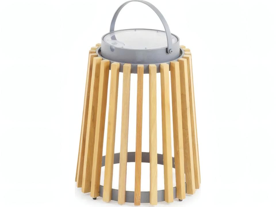 Unopiù Solare Lamp in Teak and Graphite Aluminum