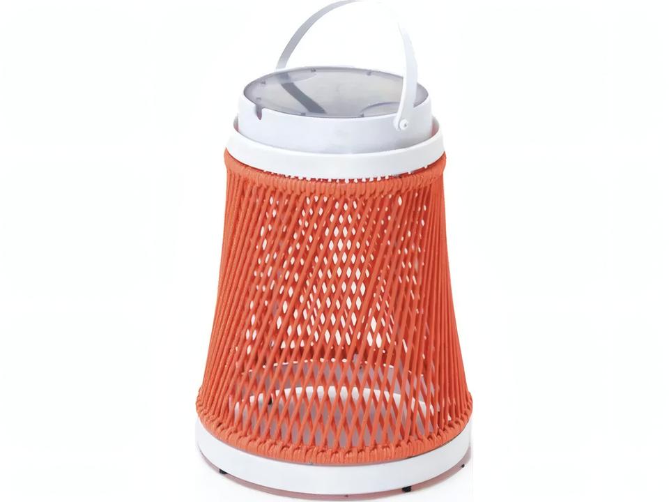 Solare Outdoor Lamp in White Aluminium and Rope