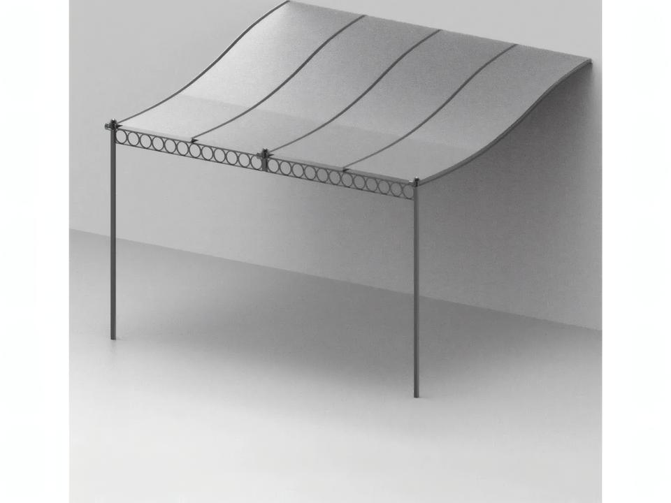 Tibisco Attached Pergola with Polycarbonate Roofing in Graphite