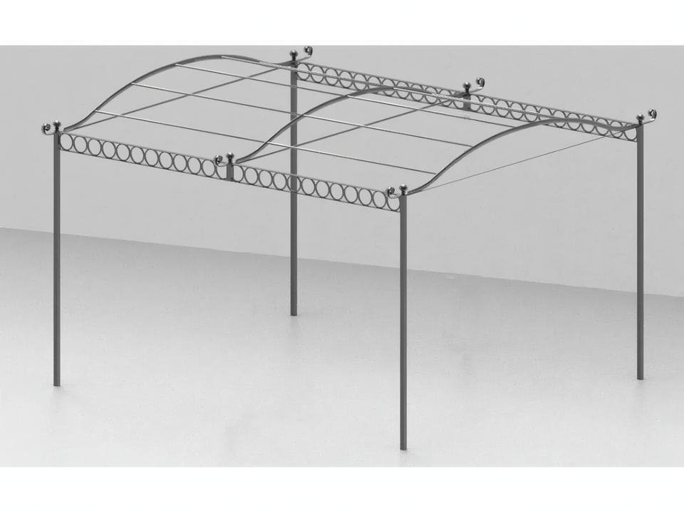 Tibisco Freestanding Pergola Galvanized Iron Graphite
