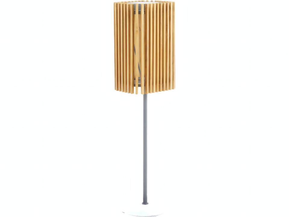 Solare LED Integrated Standing Lamp in Teak and Graphite Aluminum