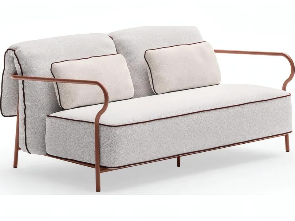 Salò Aluminum 2-Seat Outdoor Loveseat Sofa