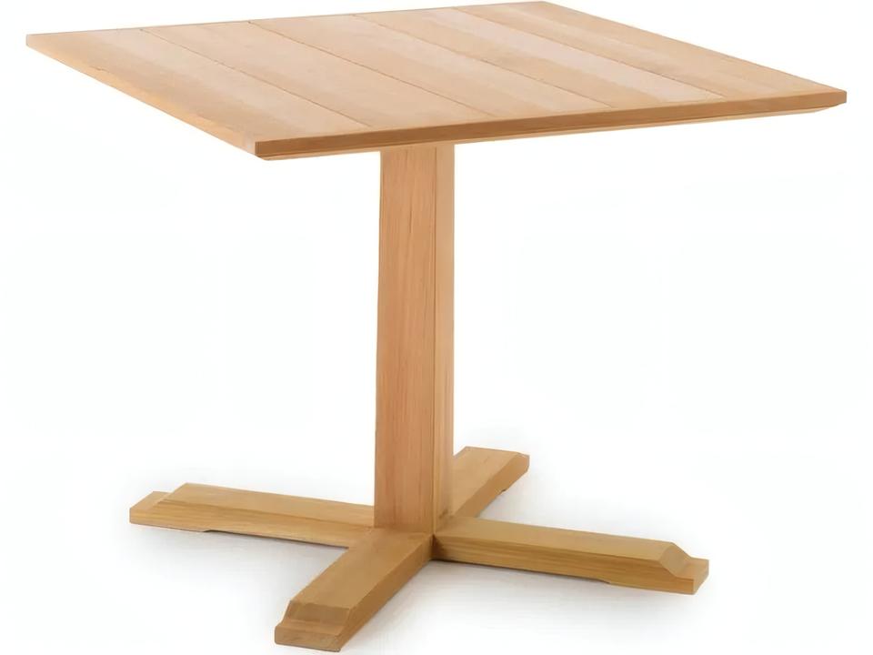 Unopiù Synthesis 35 Inch Square Teak Dining Table in Natural Teak