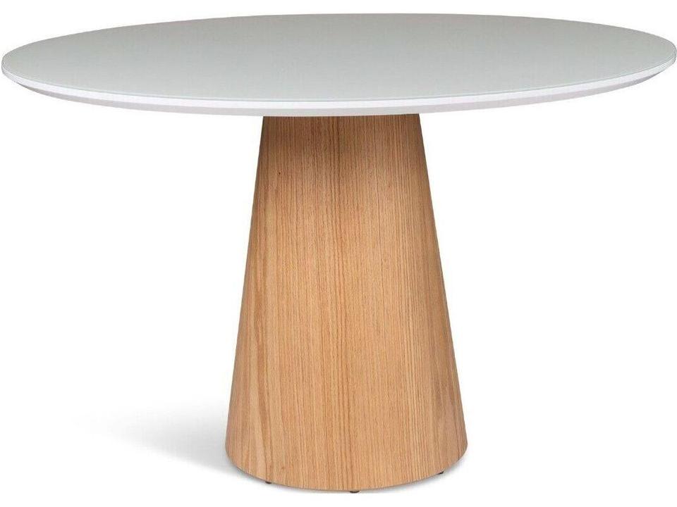 Mona Round Dining Table Modern Brazilian Glass Top