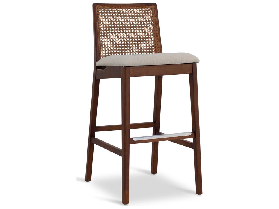 Nardia Cane Bar Stool Modern Brazilian Nogal
