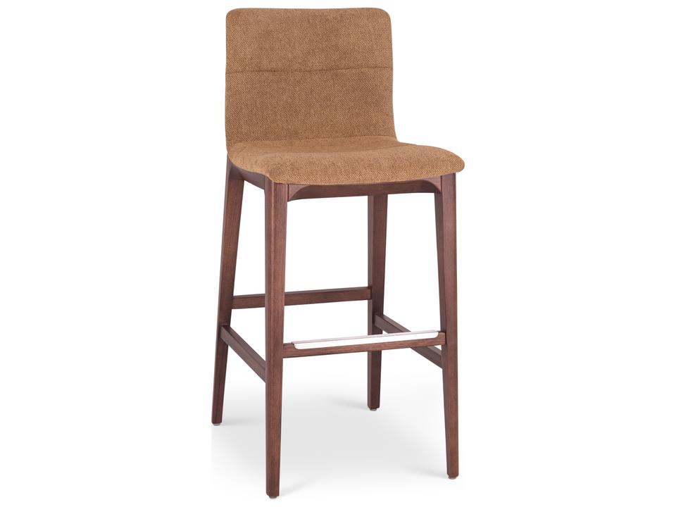 Godan Bar Stool in Jackpot Terracotta and Nogal Finish
