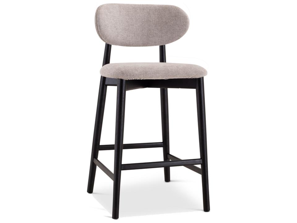 Lucia Ebano Solid Wood Upholstered Counter Stool