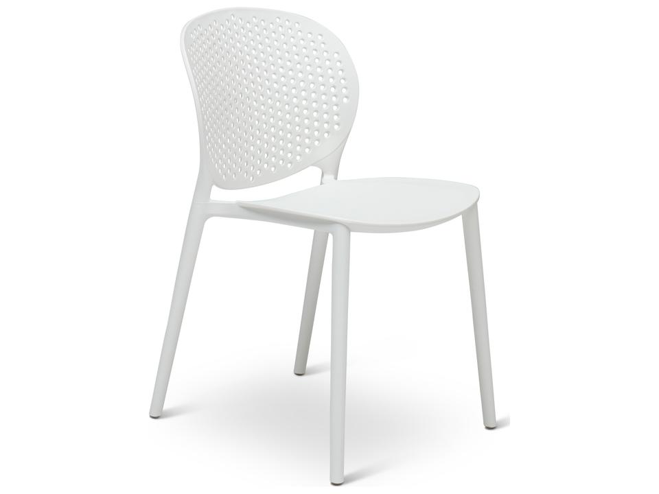 Metro Bailey Polypropylene Outdoor Dining Side Chair Set of 4 White