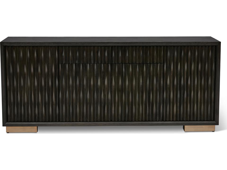 IE Series Madison Buffet in Charcoal with Gold Base