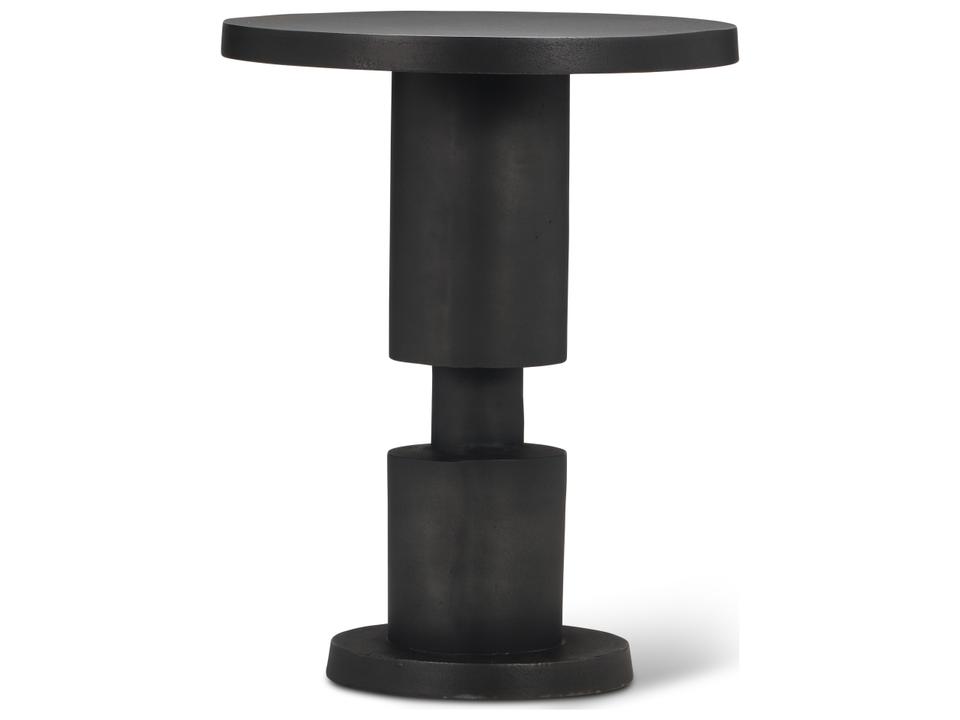 Elements Liam End Table in Antique Zinc