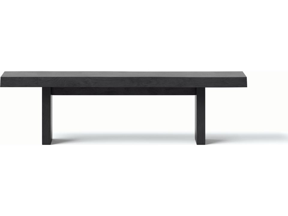 Brooks Bench 65-Inch Ebonized Black Acacia Wood