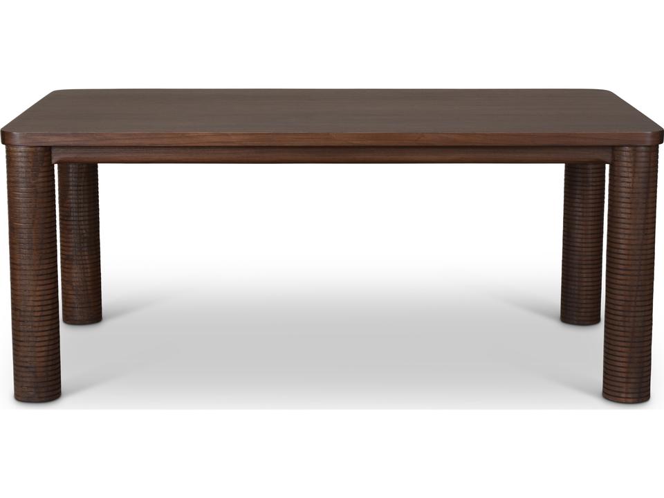 Luna 71 Inch Rectangle Dining Table in Roasted Coffee Mindi Wood
