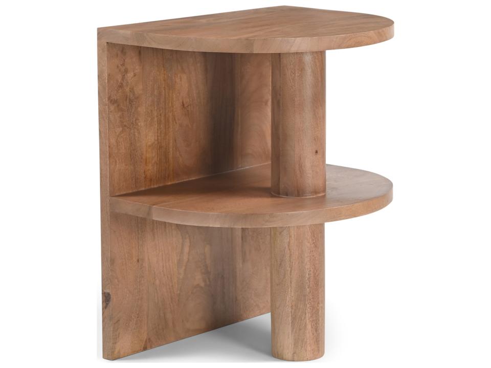 Darwin Demilune Wood Honey End Table