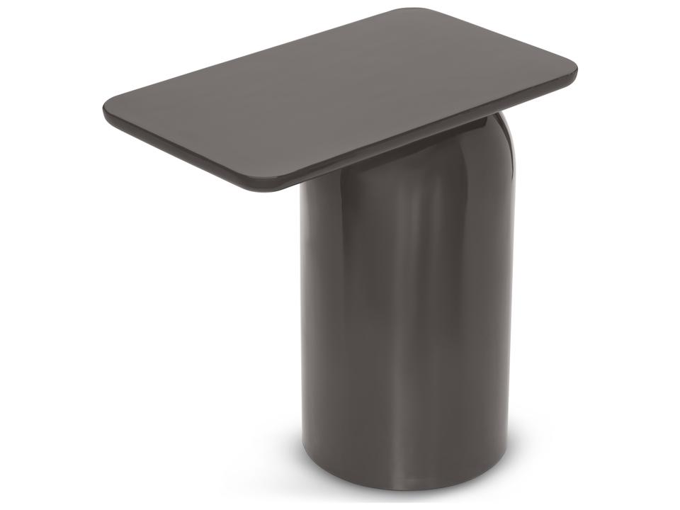 Alessia Rectangular Metal Deep Umber Brown End Table