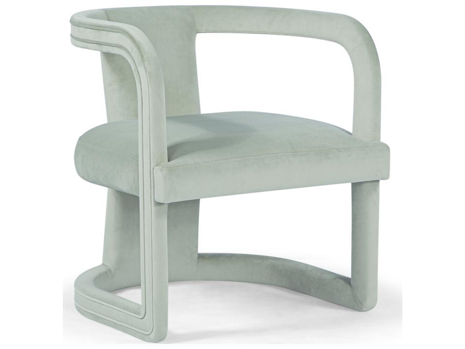 Rory Barrel Accent Chair in Mint Green Performance Velvet