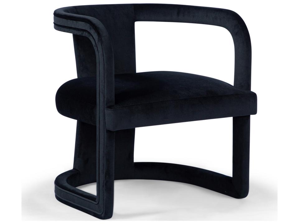 Rory Accent Chair in Black Velvet