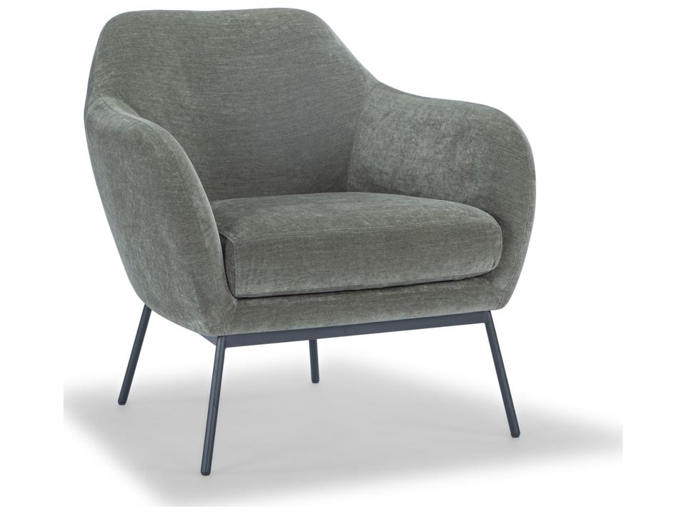 Metro Zurich Accent Chair in Forest Green and Black