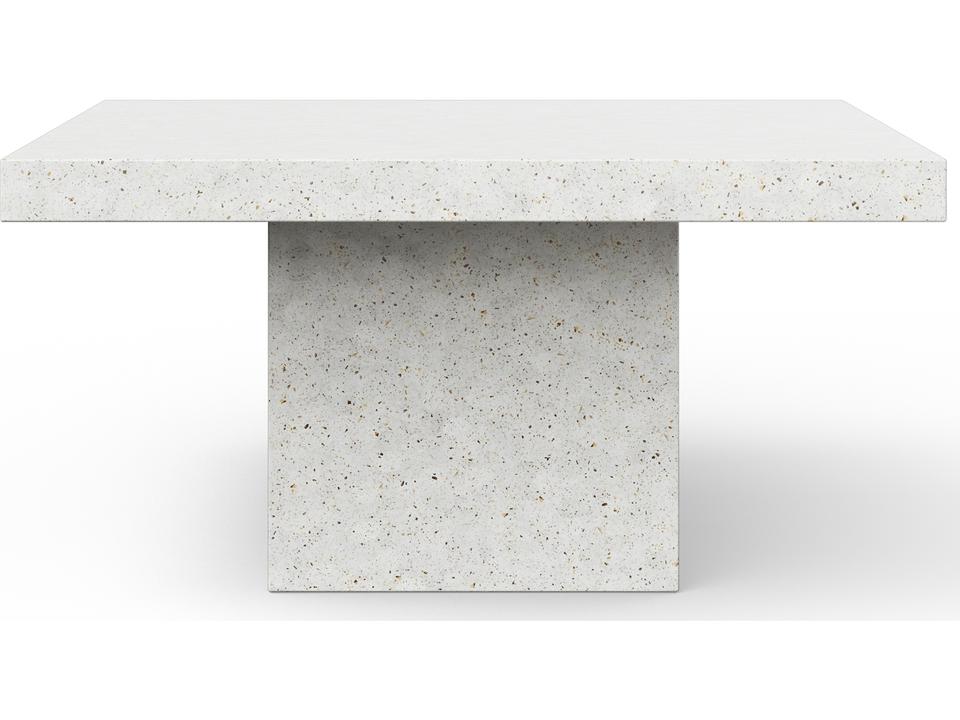 Mixx Una 59-Inch Square Dining Table in Ivory Terrazzo Fiber-Reinforced Concrete