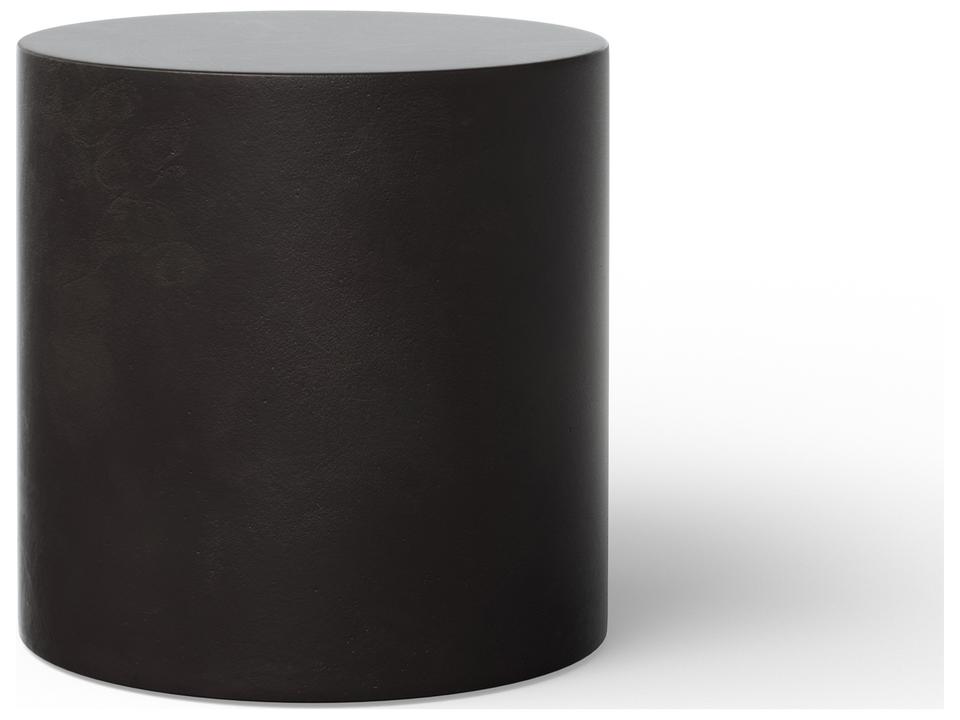Mixx Una Pedestal End Table in Lava Concrete