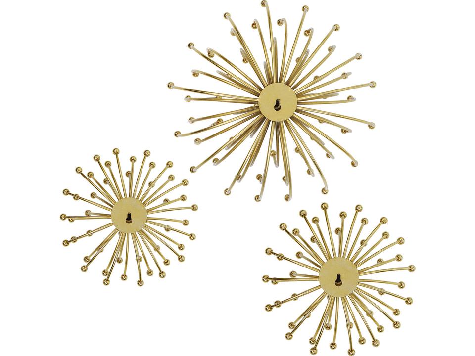 Aga Wall Decor Set of 3 in Plated Gold