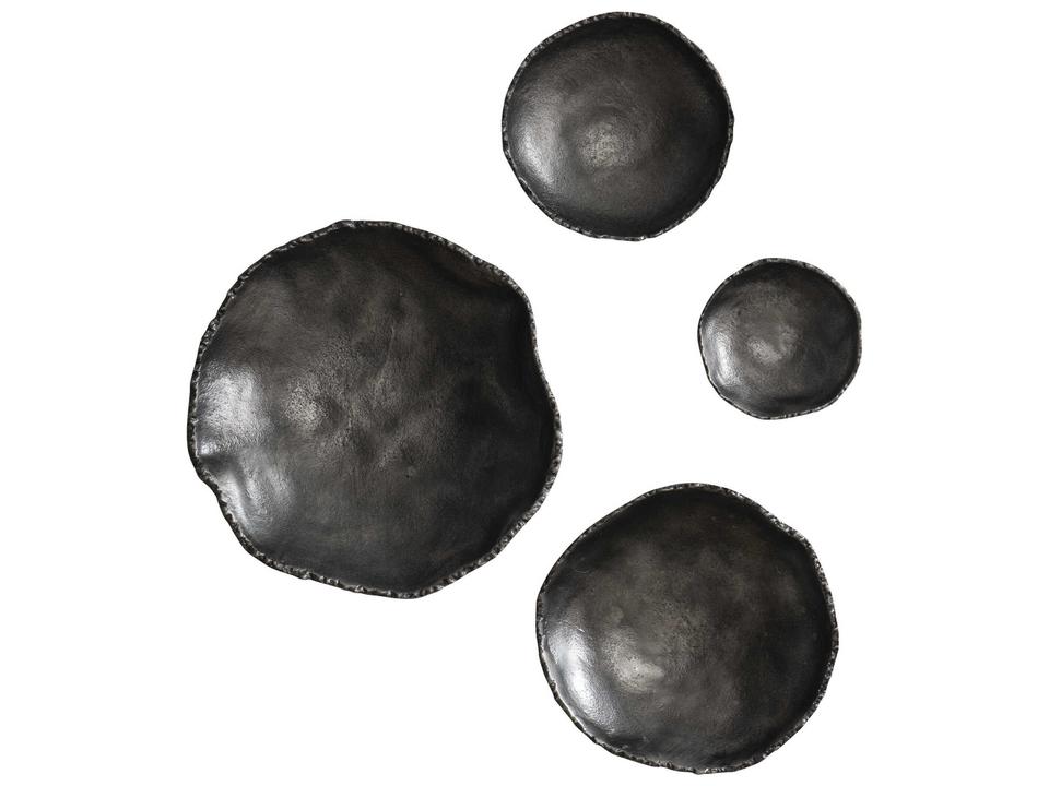 Lucky Coins Antiqued Nickel Wall Decor Set of 4