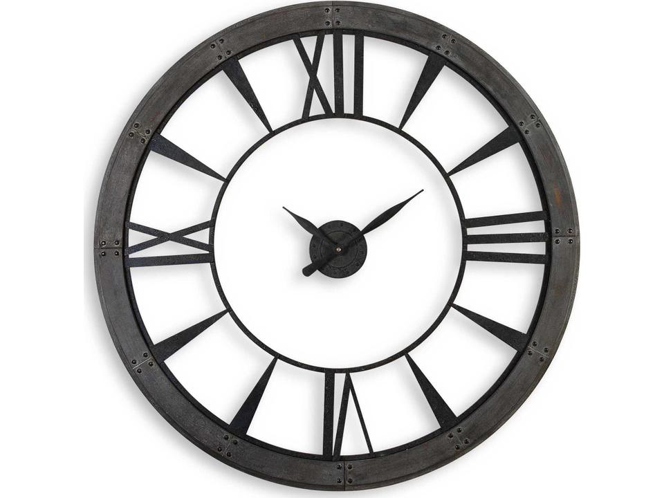 Ronan Large 60-Inch Round Wall Clock Dark Rustic Bronze