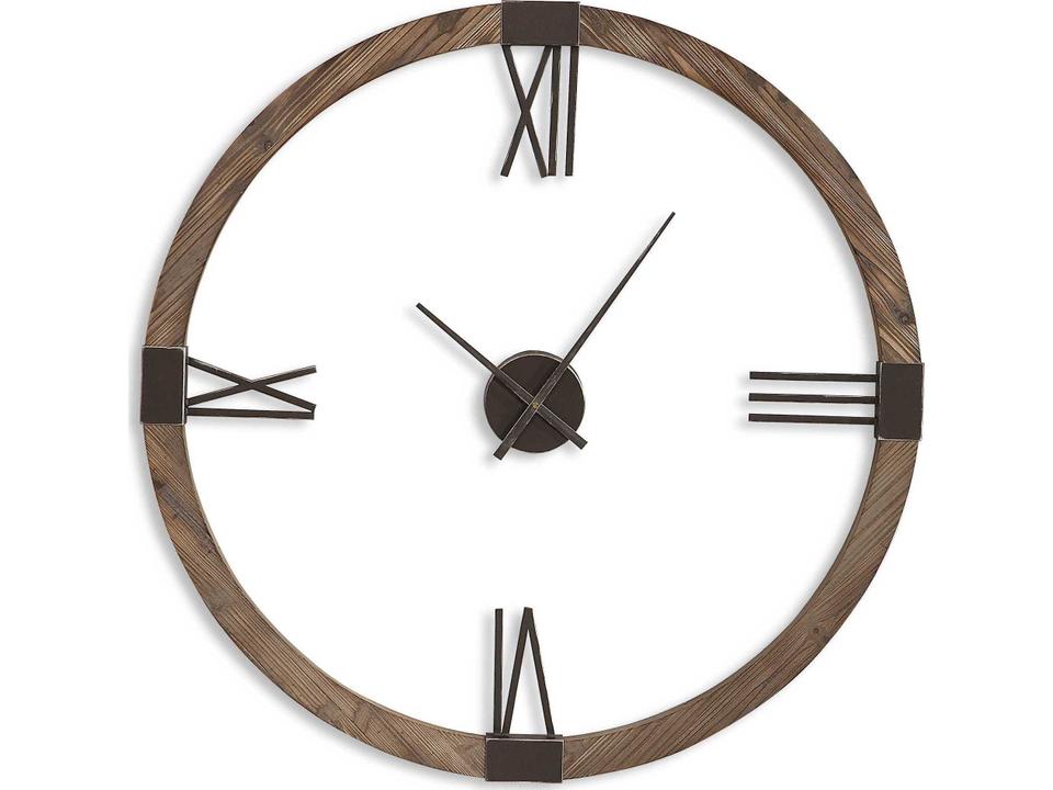 Marcelo Modern Farmhouse Wall Clock with Aged Iron Numerals