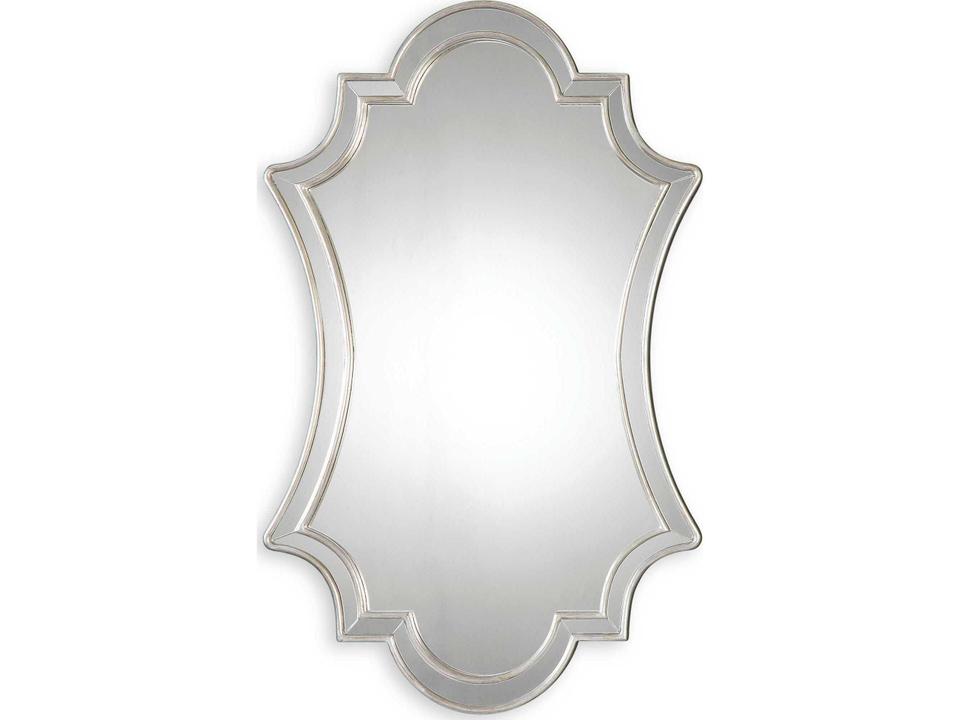 Elara Wall Mirror with Antiqued Silver Leafed Frame