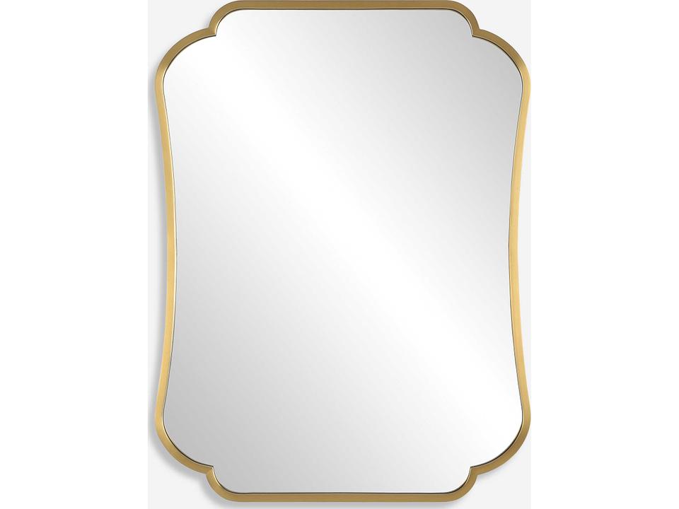 Athena Rectangle Mirror 24 x 32 Inch Brushed Brass